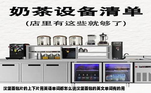 汉堡面包片的上下片用英语单词都怎么说汉堡面包的英文单词有的用