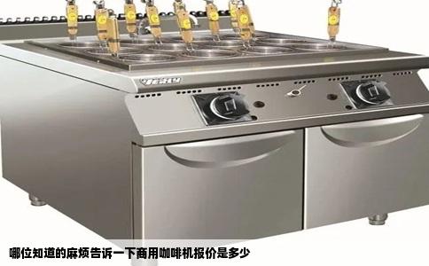 哪位知道的麻烦告诉一下商用咖啡机报价是多少