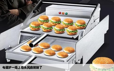 电磁炉一插上插头风扇就转了