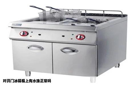 对开门冰箱框上有水珠正常吗