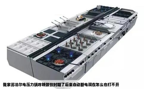 我家苏泊尔电压力锅咋晚做饮时糊了后来自动断电现在怎么也打不开