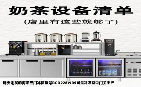 昨天刚买的海尔三门冰箱型号BCD228WBS可是冷冻室中门关不严